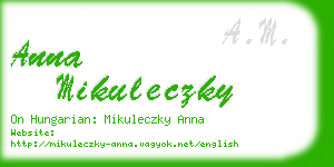 anna mikuleczky business card